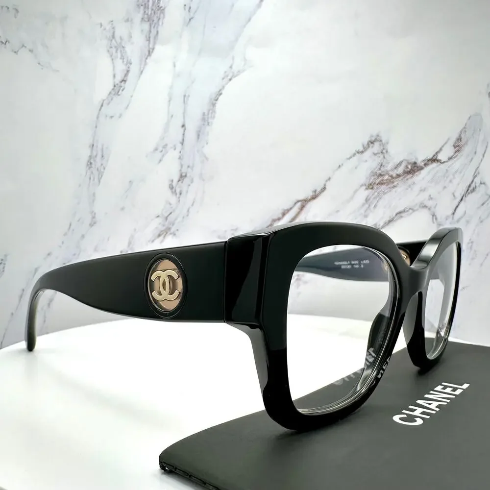 New CHANEL Eyeglasses 53mm Glasses Butterfly Gold CC Womens - Picture 5 of 16